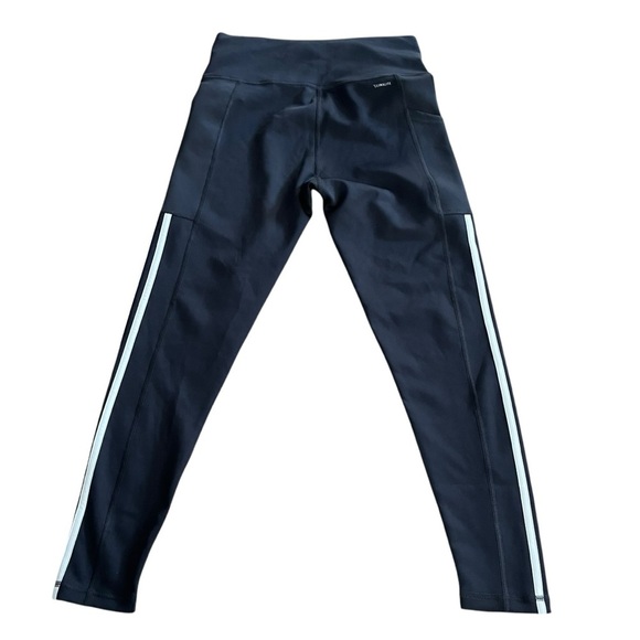 NWT adidas workout Athleisure leggings side stripes women size medium high rise - Picture 10 of 12